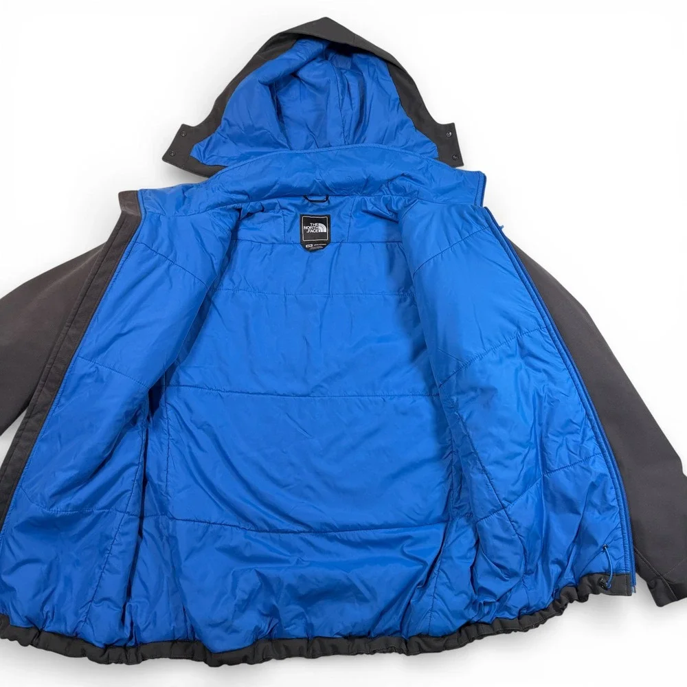 The North Face Apex Elevation Jacket Mens Medium Grey Hooded Insulated Windproof